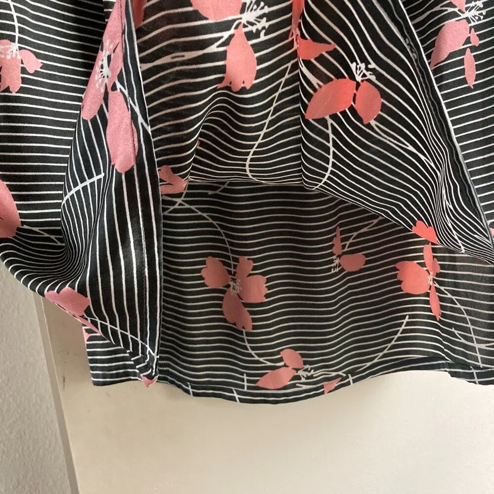 Strapless silky striped mini dress - Picture 2 of 5